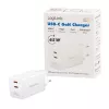Kahe USB-pistikupesa adapter 65W, 2xUSB-C, valge