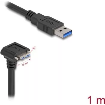 DeLOCK USB-kaabel 1m USB A Micro-USB B Must 5 Gbit/s
