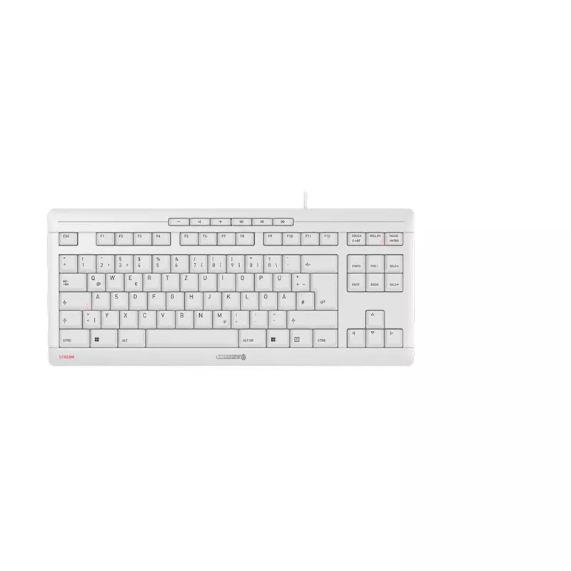 CHERRY STREAM TKL klaviatuur Universal USB QWERTZ Saksa Valge