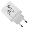 Seinalaadija MACLEAN MCE479W — 3-pordiline USB-kiirlaadija, koguvõimsus 18 W