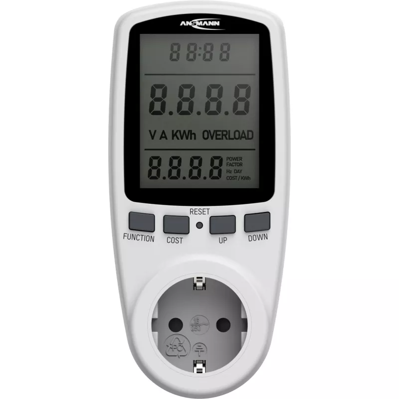 Energiakulumõõtur ANSMANN APM2 120-0007 LCD-ekraaniga