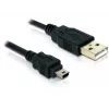 USB-kaabel DeLOCK 82252 USB 2.0 1,5 m USB A Mini-USB B Must