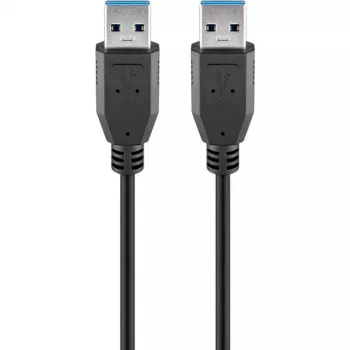 Wentronic Goobay USB 3.0 SuperSpeed kaabel, must, 1,8 m - USB 3.0-pistik (tüüp A) > USB 3.0-pistik (tüüp A) (93928)