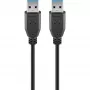 Wentronic Goobay USB 3.0 SuperSpeed kaabel, must, 1,8 m - USB 3.0-pistik (tüüp A) > USB 3.0-pistik (tüüp A) (93928)