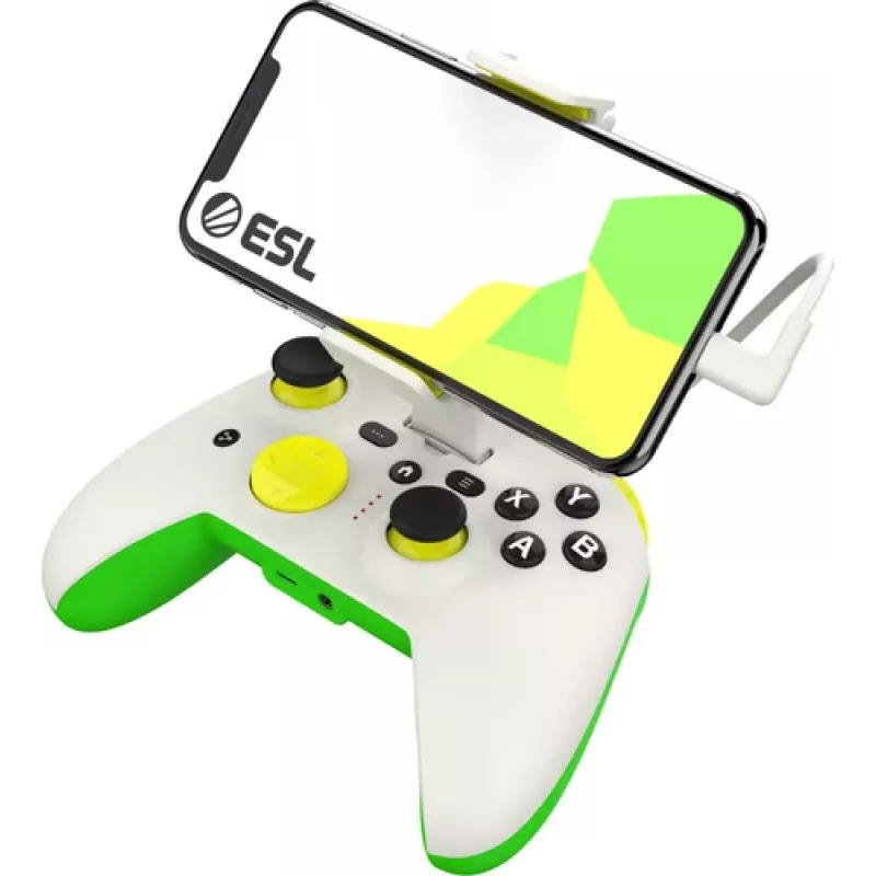 Gamepad RiotPWR RP1925ESL USB USB-C juhtmega roheline valge kollane