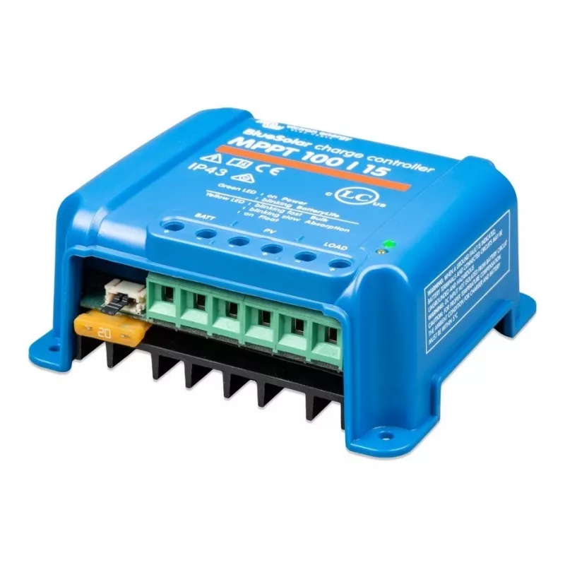 MPPT päikeselaadimiskontroller Victron Energy BlueSolar 100/15 — 15A, 100V max PV
