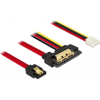 SATA-kaabel DeLOCK 85234 0,3 m SATA 7-pin + Molex 4-pin SATA 22-pin Must