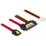 SATA-kaabel DeLOCK 85234 0,3 m SATA 7-pin + Molex 4-pin SATA 22-pin Must