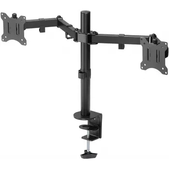 Goobay Monitor Arm Dual Flex - 17-32 inch Screen - Desk Mount VESA 75 and 100mm - Rotate, Swivel and Tilt - Height Adjustable Bracket - Maximum Load
