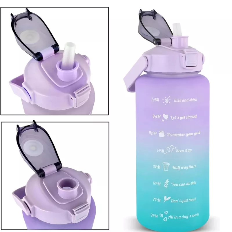 Extralink Motivational Bottle, veepudel, 2000 ml, lilla-sinine, BUT-992