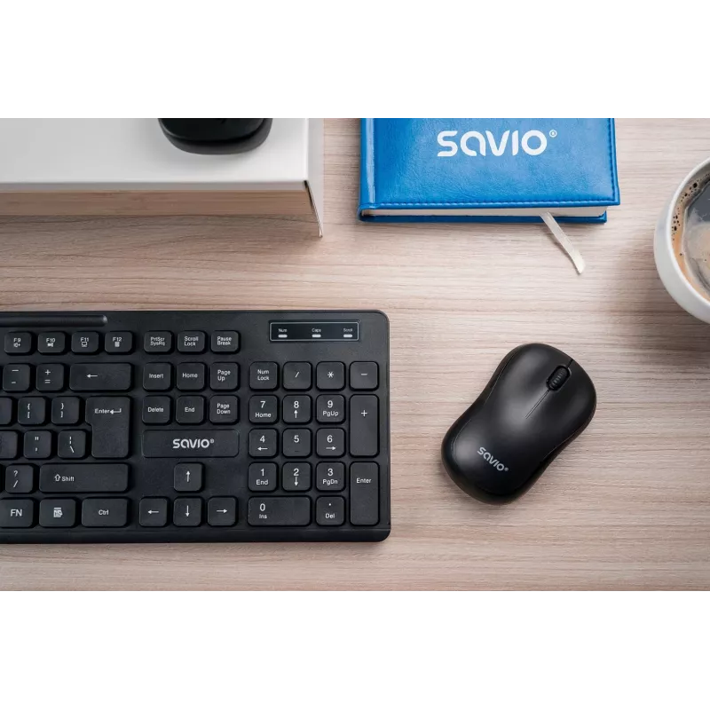 Savio KB-02 klaviatuur Kodu/Kontor USB QWERTY Must
