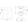 Võrguühenduskarp Alantec GN005 — Cat5e, F/UTP (FTP) varjestus, valge, 50×66×25 mm
