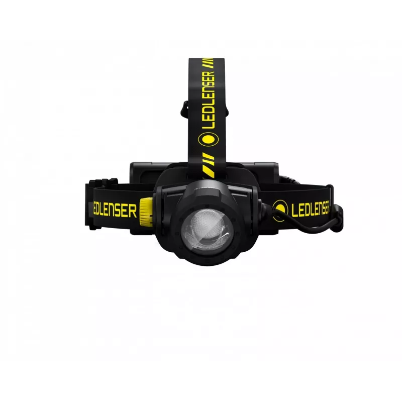 Pealambiga taskulamp Led Lenser H15R Work Must Kollane
