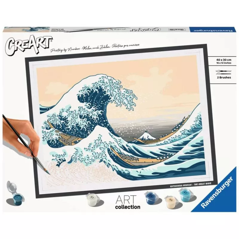 Maalimiskomplekt Ravensburger CreArt ART Collection The Great Wave Hokusai 23690 — numbrite järgi maalimise kunstikomplekt