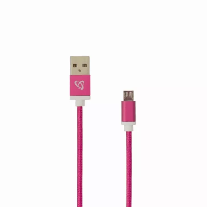Sbox USB->Micro USB M/M 1,5 m USB-10315P Pitaya Pink