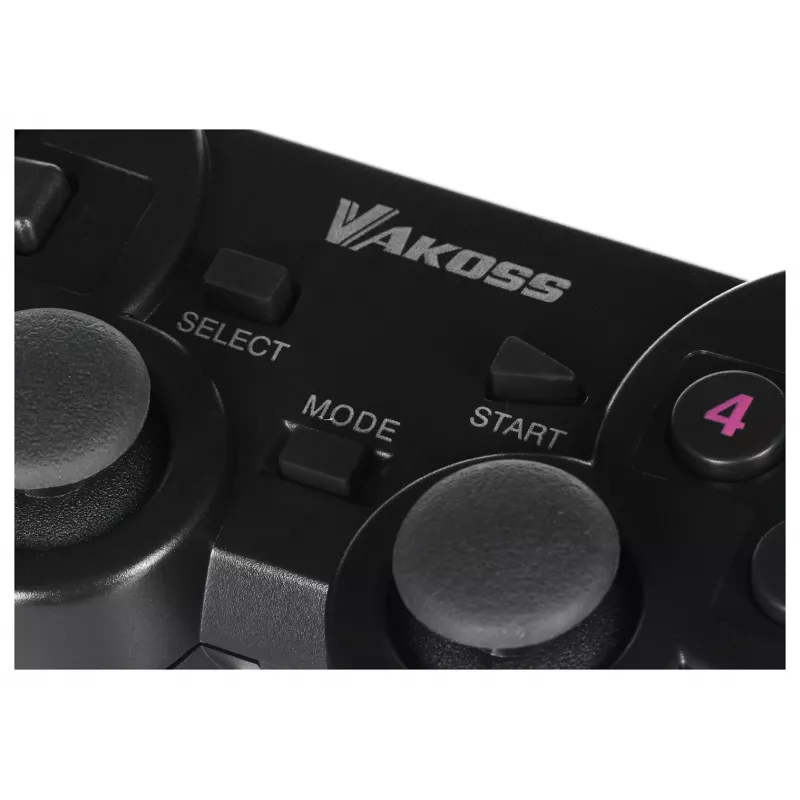 Mängupult VAKOSS GP-3925BK Must juhtmevaba RF analoog/digitaalne PC-le ja PlayStation 3-le, 12 nuppu, 2,4 GHz, nanovastuvõtja