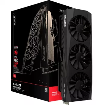 Graafikakaart XFX Radeon RX 9070 XT — 16 GB GDDR6, 256-bit, PCIe 5.0, 3x DisplayPort 2.1, HDMI 2.1, 3 ventilaatorit