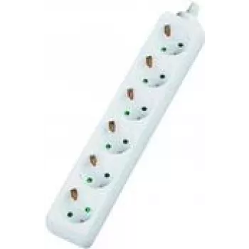 Pikendusjuhe Dexlan 994910 4 m 6 vahelduvvoolu pistikupesa siseruumidesse valge
