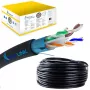 Võrgukaabel Extralink Keerdpaar CAT6 FTP (F/UTP) V2 Välistingimustesse 305M Must