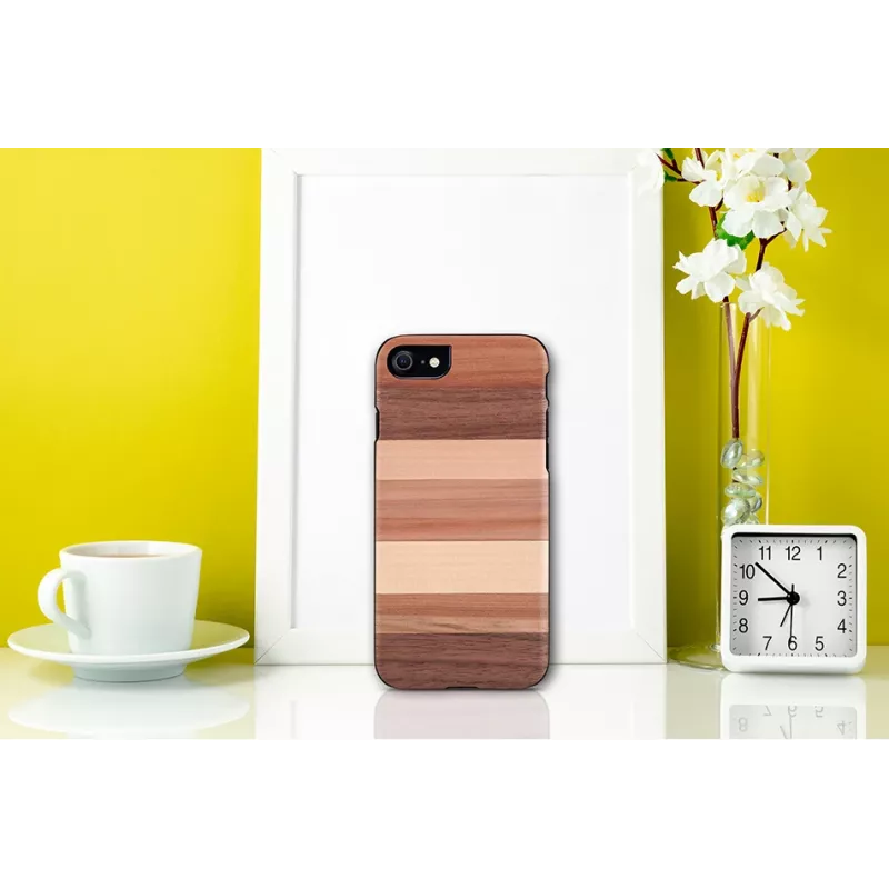 man and wood'i telefoniümbris iPhone 7/8 jaoks — sabbia Must