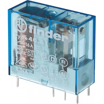FINDER FIN 40.61.7 24V4 - Steck-PCB relee, 1 CO, 16 A, AgSnO2, 24 V DC tundlik (406170244001)