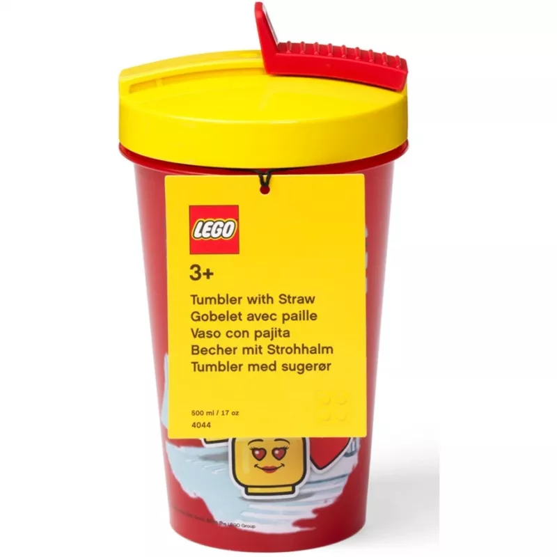 Tops kõrrega Room Copenhagen LEGO Iconic Girl erkpunane 500 ml (punane/kollane)