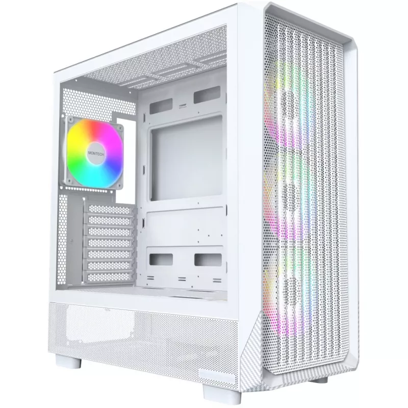 PC Case Montech X5 Midi Tower Valge ATX 3x140mm Fans