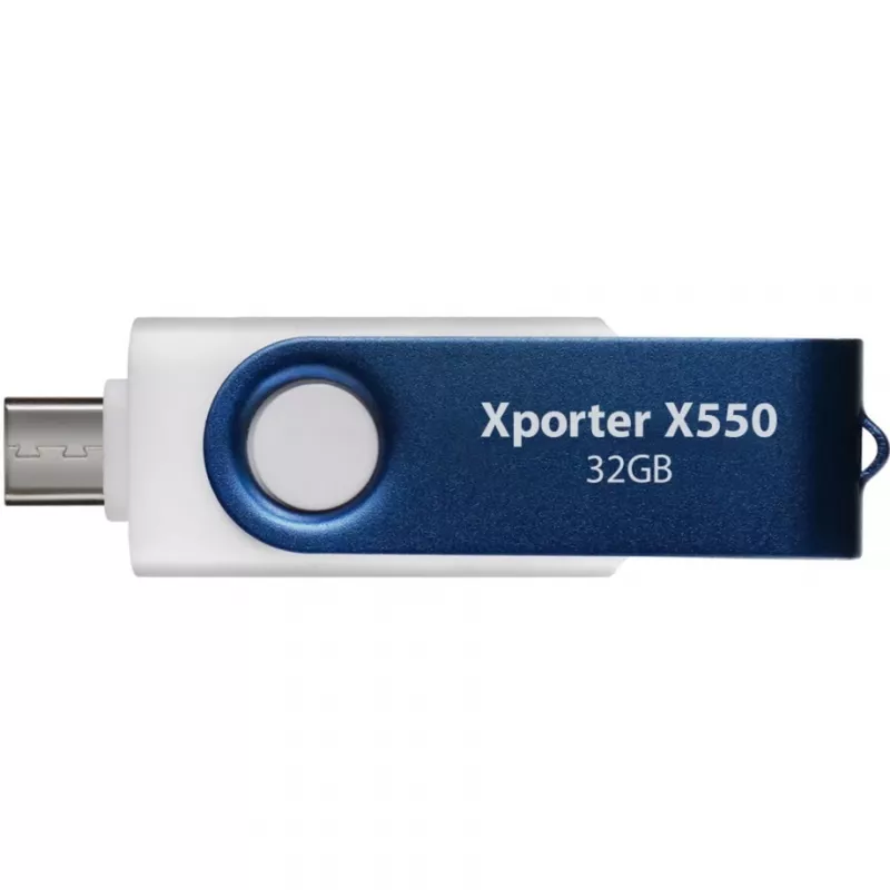 Xporter X550 32GB, USB-mälupulk sinine/valge, USB-A ja USB-C 3.2 Gen 1