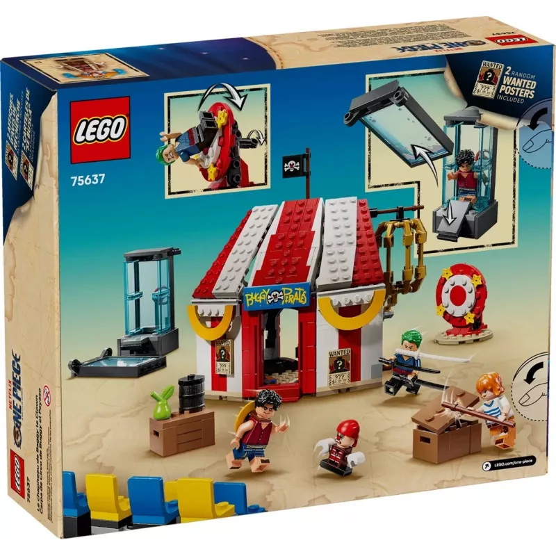 LEGO klotside mängukomplekt Buggy the Clowni tsirkusetelk 75637 — 573 tükki, 4 minifiguuri, vanus 8+