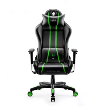 Diablo X-One 2.0 Normal Size Gaming chair Must, roheline