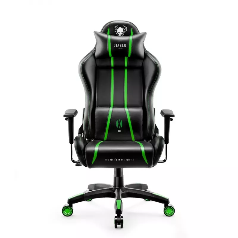 Diablo X-One 2.0 Normal Size Gaming chair Must, roheline