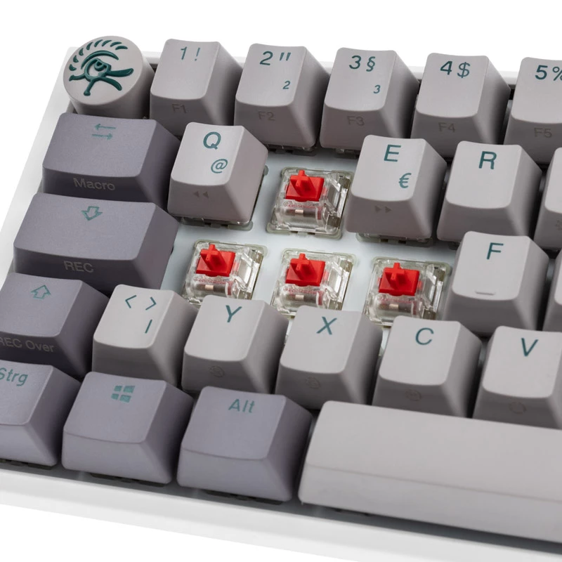 Ducky One 3 SF klaviatuur, mängimiseks, USB, QWERTZ, saksa, hall