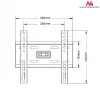 TV seinakinnitus MACLEAN MC-777 13-tolliste kuni 42-tolliste telerite jaoks, kuni 35 kg, VESA 75x75–200x200, metall, must