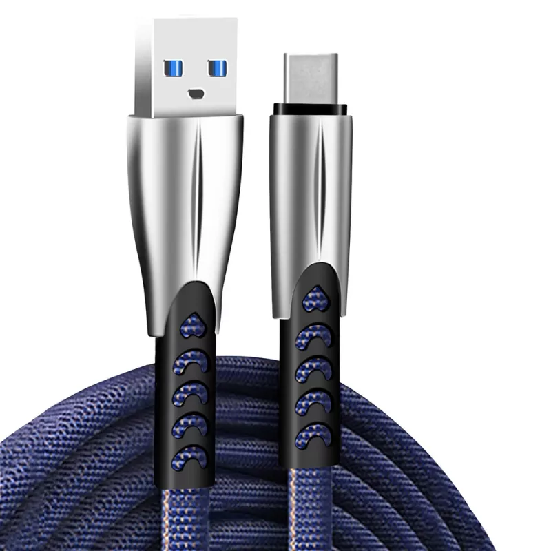 ColorWay USB USB-C kaabel (tsingisulam) 2,4A, 1 m | CW-CBUC012-BL