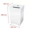 Paberipurustaja HSM Pure 630 osakeste lõikus 31 cm 700 W valge