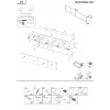 Chest of drawers cama meble Cama 4D MOUNTAIN 204x40x72 cm — Must & gold, MDF/particle board