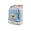 Ariete 155 Design 2 Slice Röstsai valmistaja võileivakorvidega, 6 röstimisastet, 810 W, roostevabast terasest korpus, eemaldatav purukauss, pastellsinine