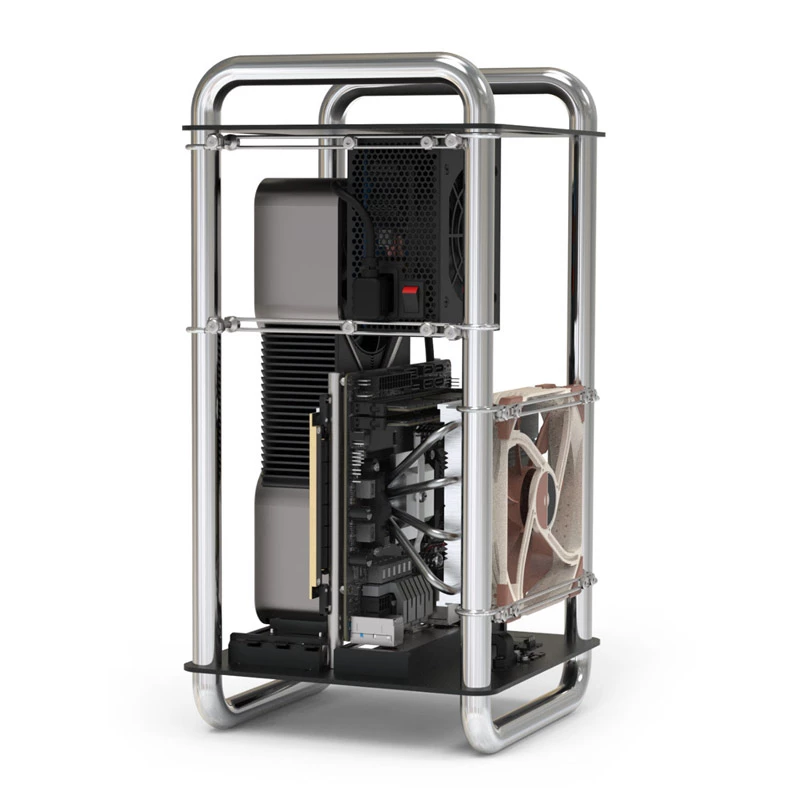 Arvutikorpus Streacom DA6 Mini-ITX korpus - kroom