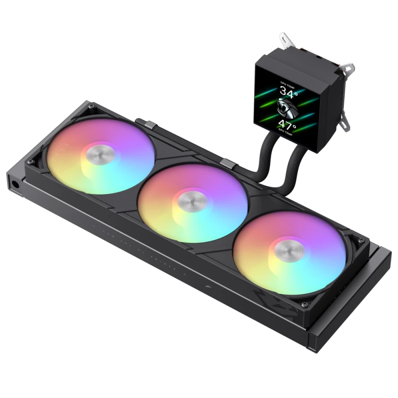 Gamemax CPU vedelikjahuti | GLACIER 360 LCD BK | Intel, AMD