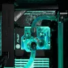 Water block EK Water Blocks akrüül messing must hõbedane