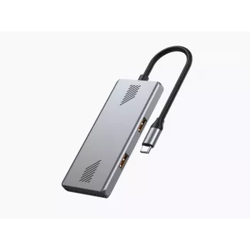 USB-jaotur Gembird 4-pordiline USB 3.2 Gen 2 USB-C jaotur 4x Type-A ja USB-C portidega