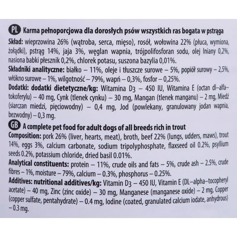 Märg koeratoit Dolina Noteci DOLINA NOTECI Premium Adult 400 g purk Kala