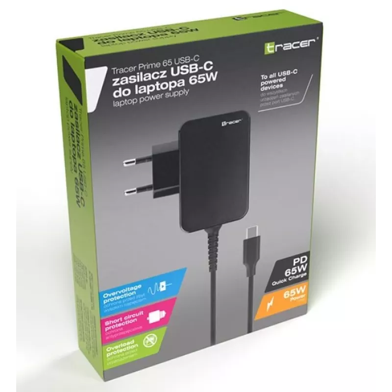 toiteadapter for Notebook Prime 65W USB C