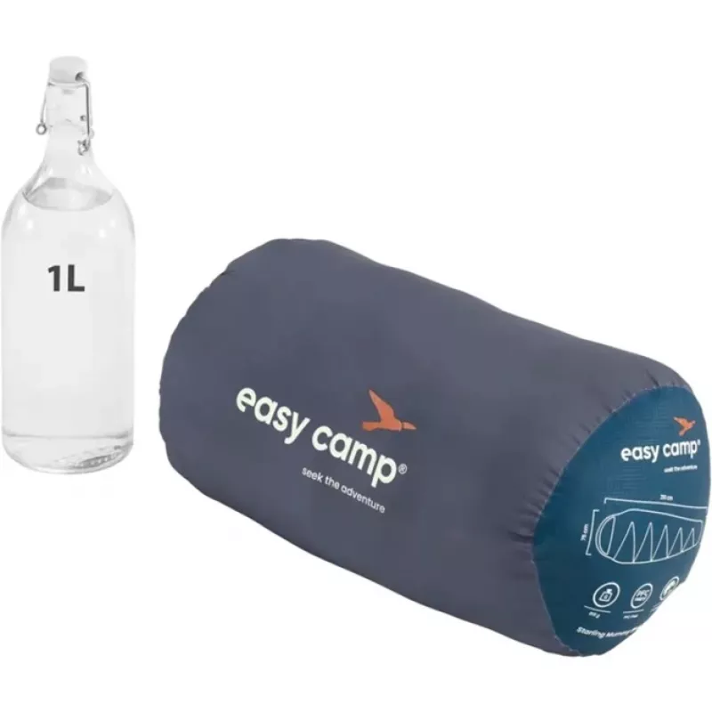 Easy Camp Starling Mummy Blue 8°C | Magamiskott | 210 x 75 x 50 cm | -5 kuni 12 °C | Kahesuunaline avatud otsaga tõmblukk automaatse lukustusega