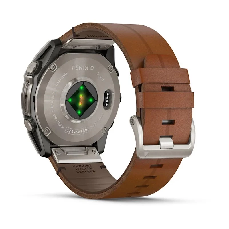 Garmin Fenix 8 3,56 cm (1,4) AMOLED 51 mm digitaalne 454 x 454 pikslit puutetundlik titaan Wi-Fi GPS (satelliit)