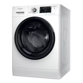 WHIRLPOOL pesumasin FFD 9489 BV EE, 9 kg, 1400 p/min, energiaklass A, sügavus 63 cm, invertermootor, mustad uksed