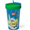 Room Copenhagen LEGO tass kõrrega Iconic Boy Bright Blue (sinine/roheline, 500 ml)