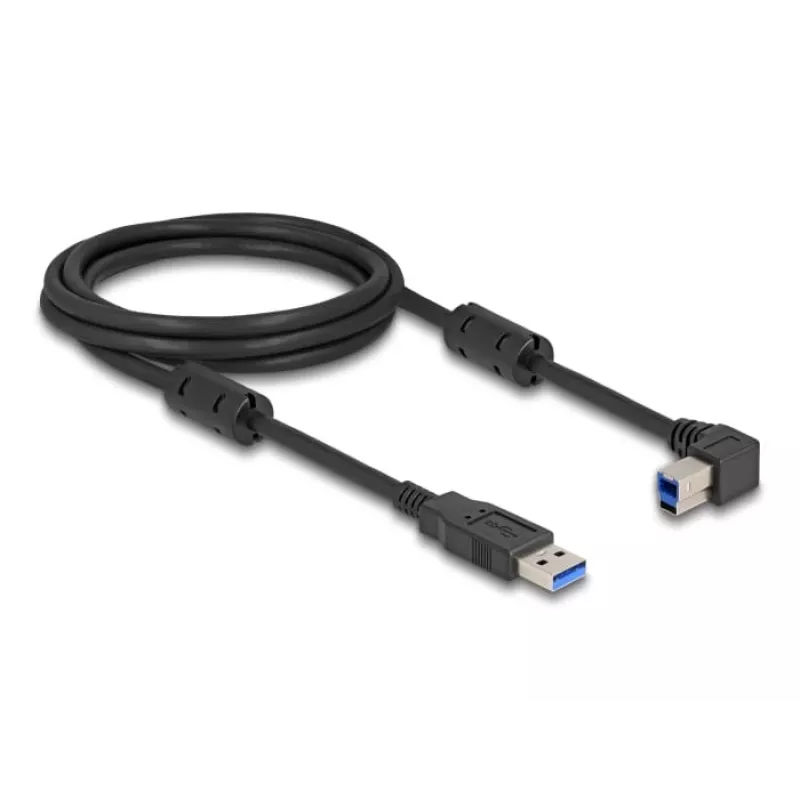 DeLOCK USB-kaabel tüüp-A-pistik tüüp-B isasele 90° vasakule nurga all 2 m