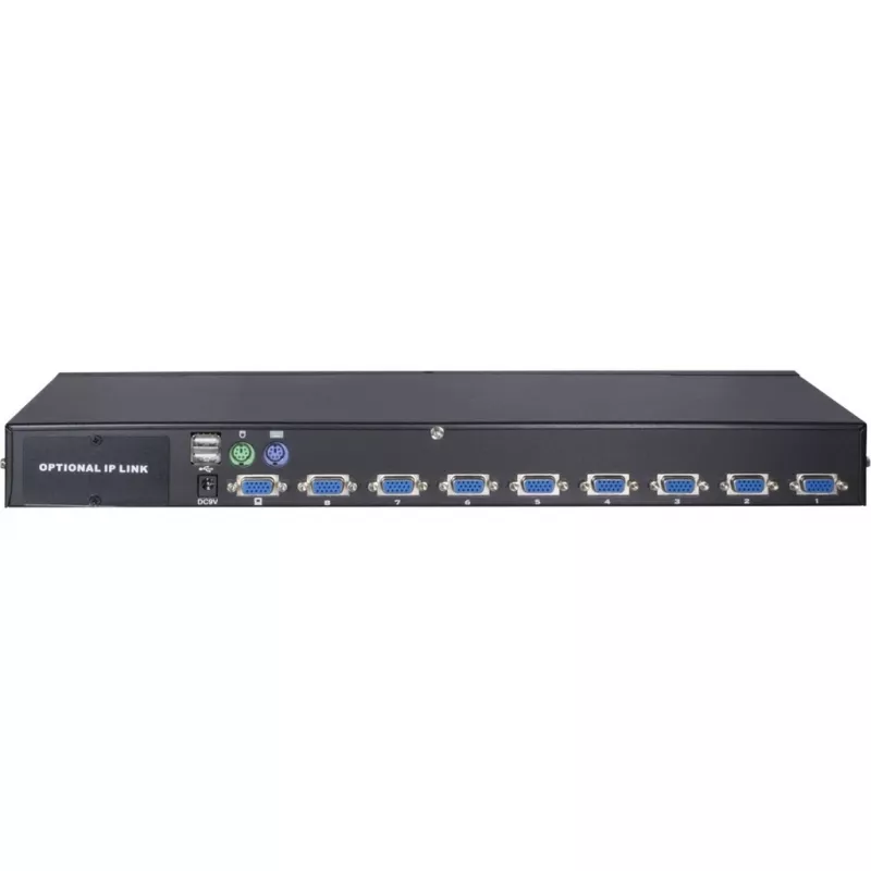 Inter-Tech KVM AS-9108DU Raamipaigaldus Must Klaviatuuri/Video/Hiire (KVM) lüliti (88887233)