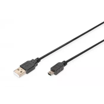 ASM AK-300130-030-S ASSMANN USB 2.0 HighSpeed Canon USB-A/miniUSB-B (5pin) isane/isane must 3m